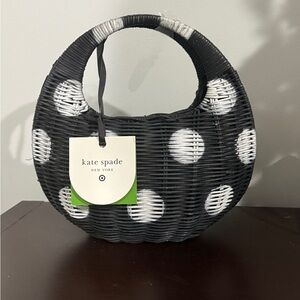 Kate Spade Black and White Woven Shoulder Bag (BNWT)